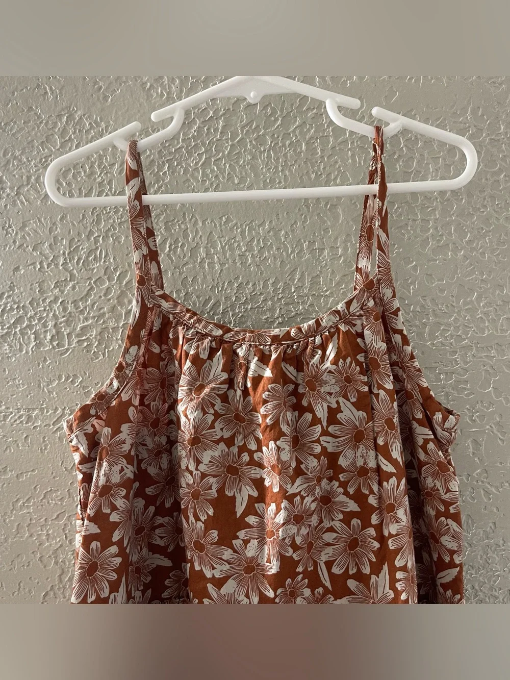 GAP Kids Burnt Orange Cotton Dress with Relaxed Fit Size Medium